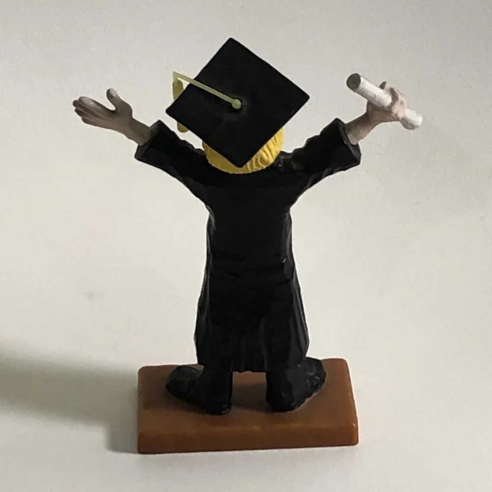 Wilton graduation Cake Topper male figurine doll with graduation cap diploma